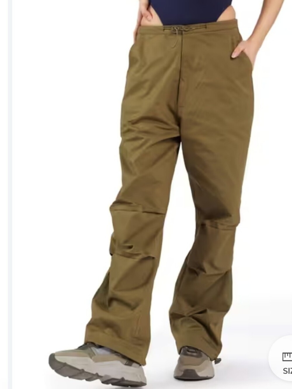 Bonkers Olive Green Baggy Women Pants  Pure Cotton Parachute XS Dance Practice